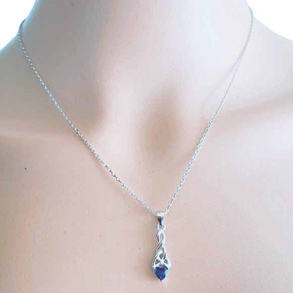 Sapphire Heart Necklace - Picture 1 of 1